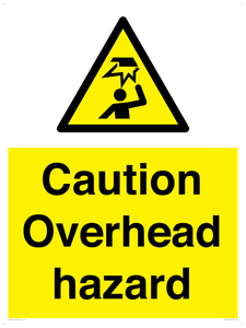 Caution Overhead hazard